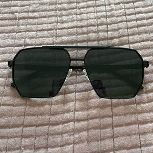 Sojos Retro Oversized Square Polarized Sunglasses - Shiny Black